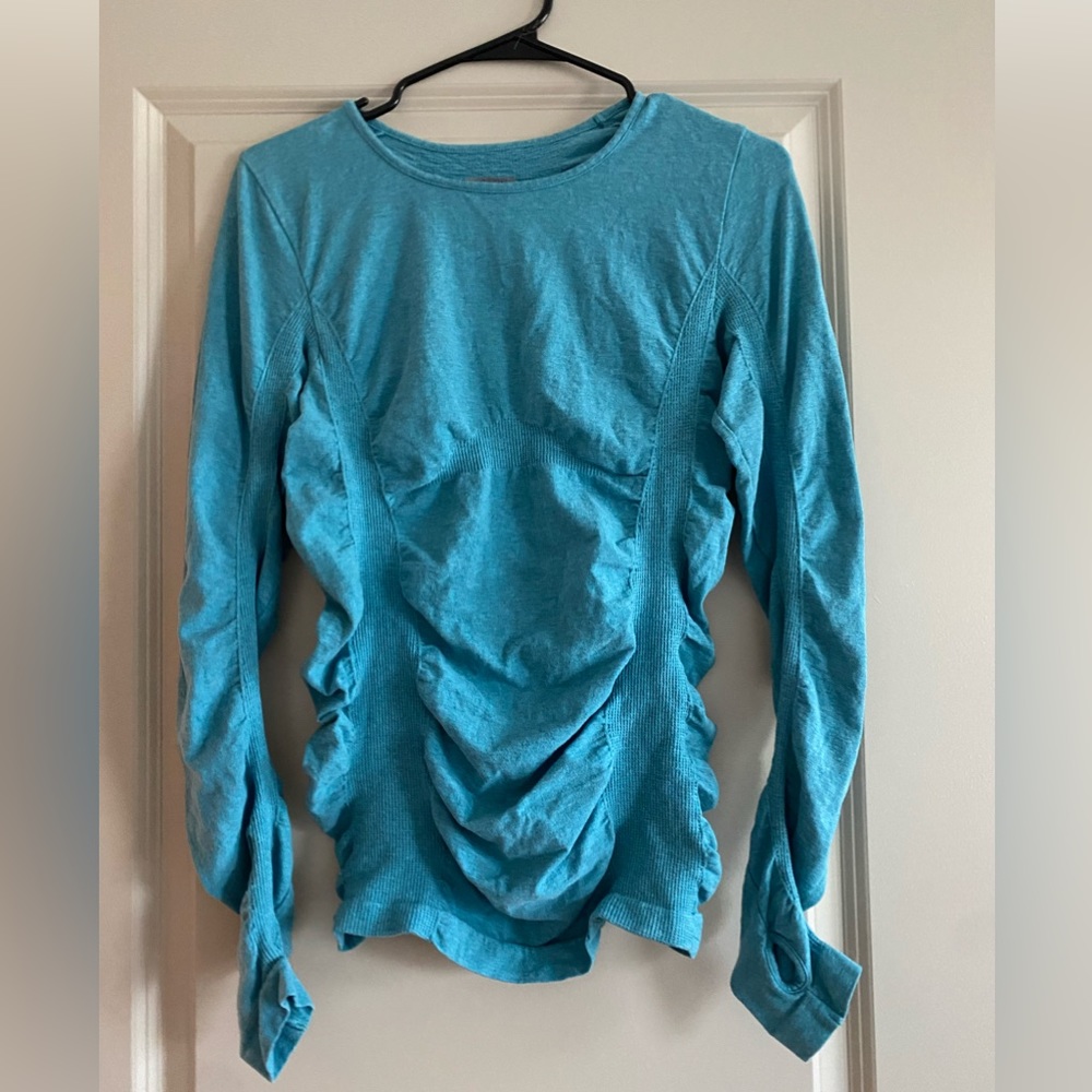 Athleta long sleeve, small, blue